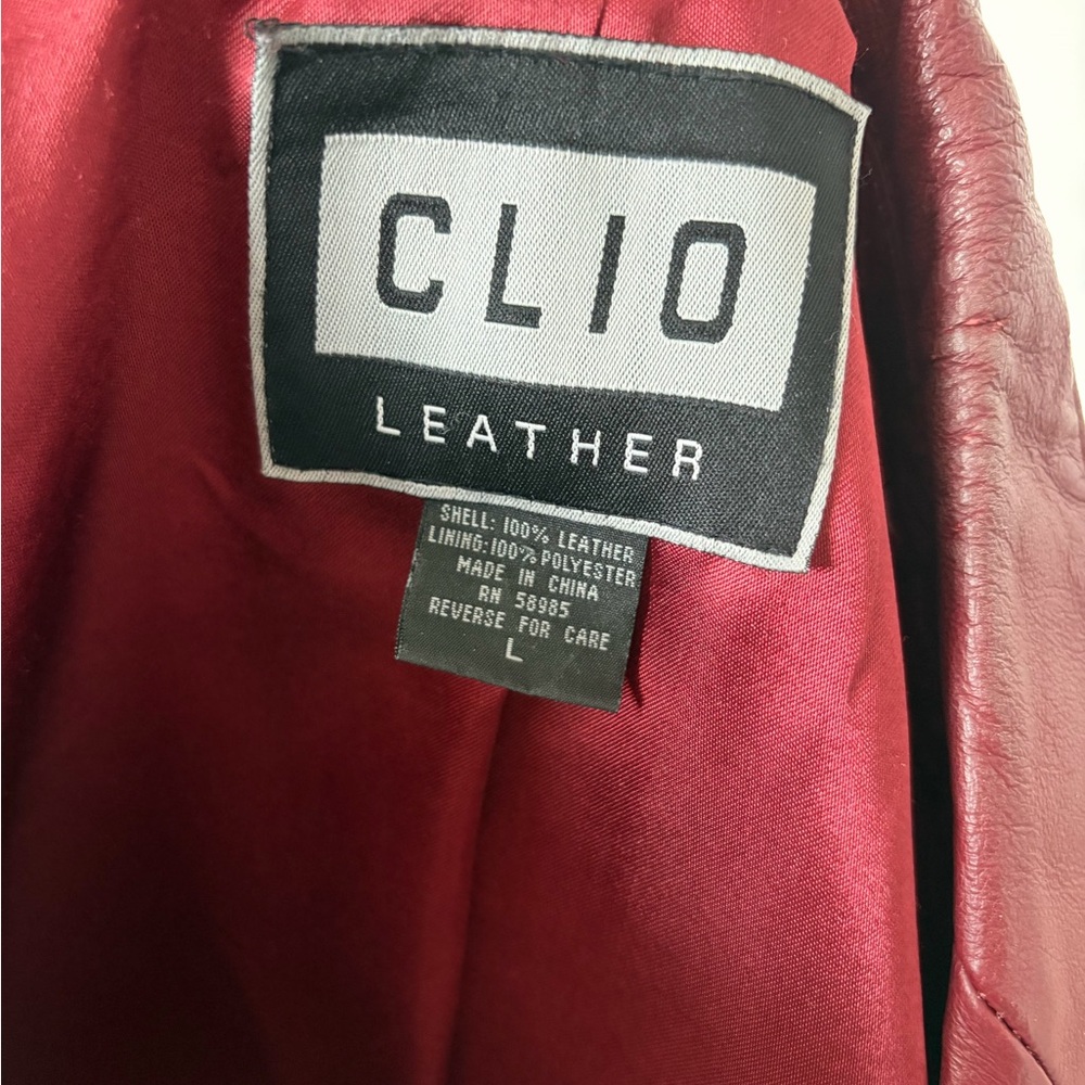 Clio Vintage Leather Blazer Jacket - Picture 4 of 4
